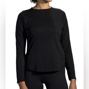 NWT Brooks Spirit Long Sleeve - Black Jacquard/Black XL